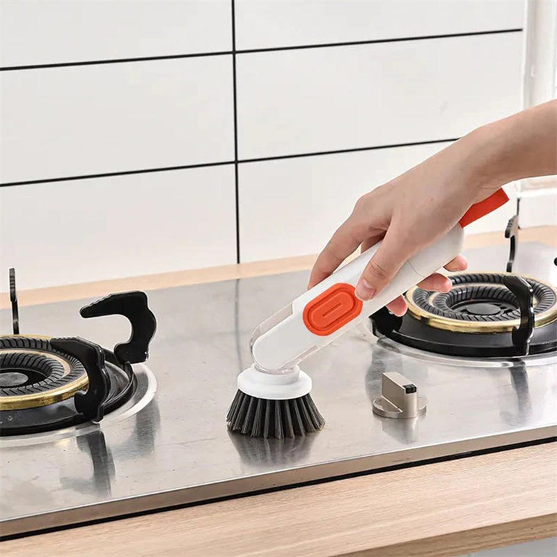Multi-Functional Long-Handle Liquid-Filled Cleaning Brush Washing